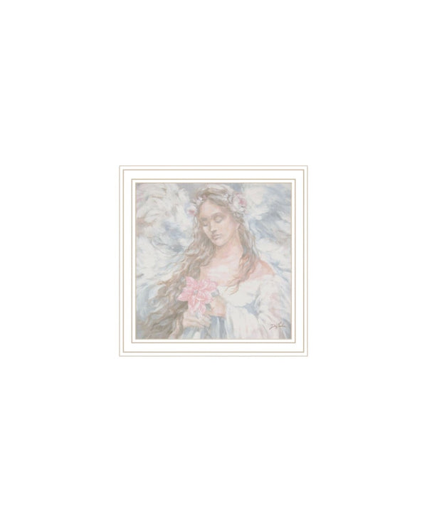 HomeRoots Set of Two White Framed "To Be Free - Love Angel" Wall Art Prints for Modern Home Decor Style 568800