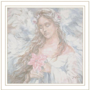 HomeRoots Set of Two White Framed "To Be Free - Love Angel" Wall Art Prints for Modern Home Decor Style 568800