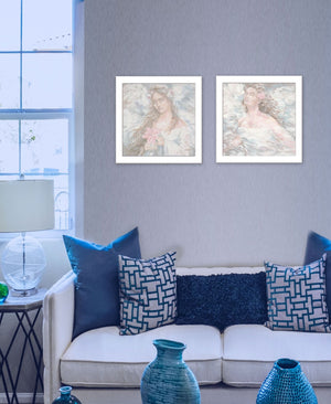 HomeRoots Set of Two Love Angel Framed Wall Art - Modern Spiritual Decor for Living Spaces & Gallery Walls 568801