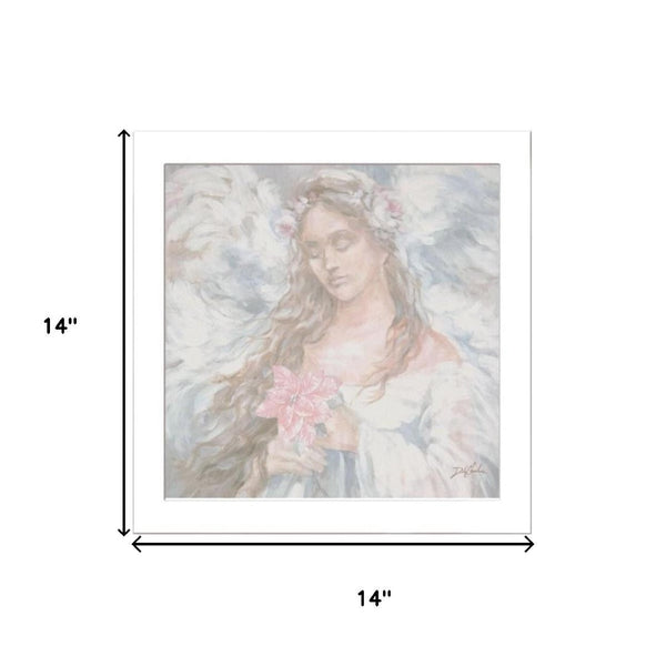 HomeRoots Set of Two Love Angel Framed Wall Art - Modern Spiritual Decor for Living Spaces & Gallery Walls 568801
