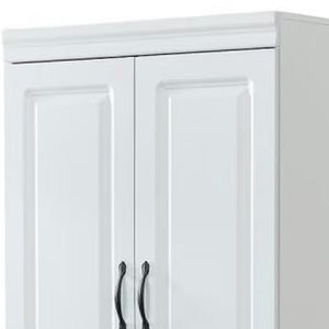 Homeroots 74" White Two Door Two Drawer Combo Dresser – Stylish Storage Solution For Any Bedroom Decor!  Manufactured Wood 568810