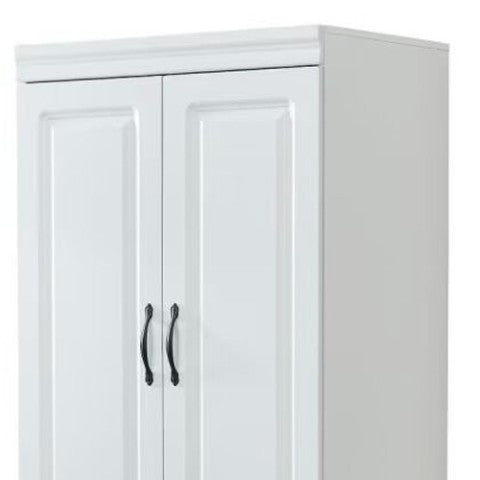 Homeroots 74" White Two Door Two Drawer Combo Dresser – Stylish Storage Solution For Any Bedroom Decor!  Manufactured Wood 568810