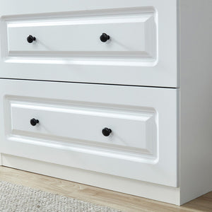 Homeroots 74" White Two Door Two Drawer Combo Dresser – Stylish Storage Solution For Any Bedroom Decor!  Manufactured Wood 568810