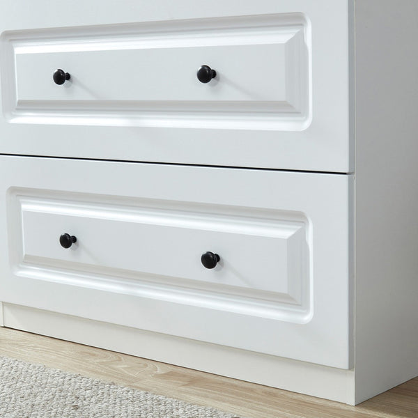 Homeroots 74" White Two Door Two Drawer Combo Dresser – Stylish Storage Solution For Any Bedroom Decor!  Manufactured Wood 568810