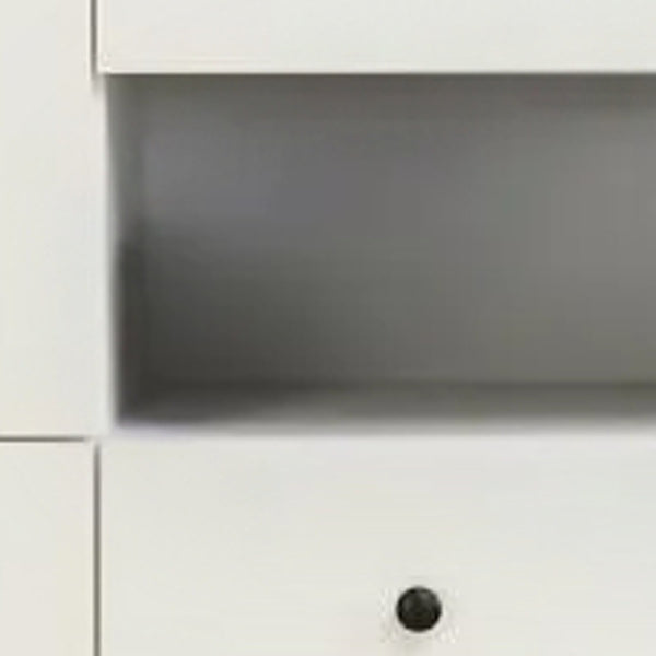 Homeroots 74" White Wood Six-door Combo Dresser With Three Drawers – Stylish Storage Solution For Any Room  Manufactured Wood 568812