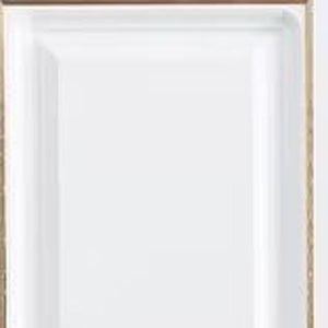 Homeroots 74" White And Gold Combo Dresser - Stylish Five Door, Two Drawer Storage Solution For Any Room  Manufactured Wood 568813