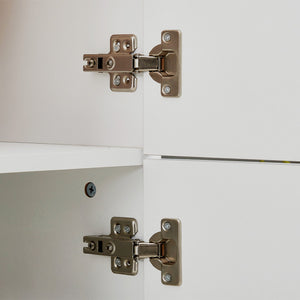 Homeroots 74" Elegant White Five-door Two-drawer Combo Dresser For Stylish Bedroom Storage Solutions  Manufactured Wood 568815