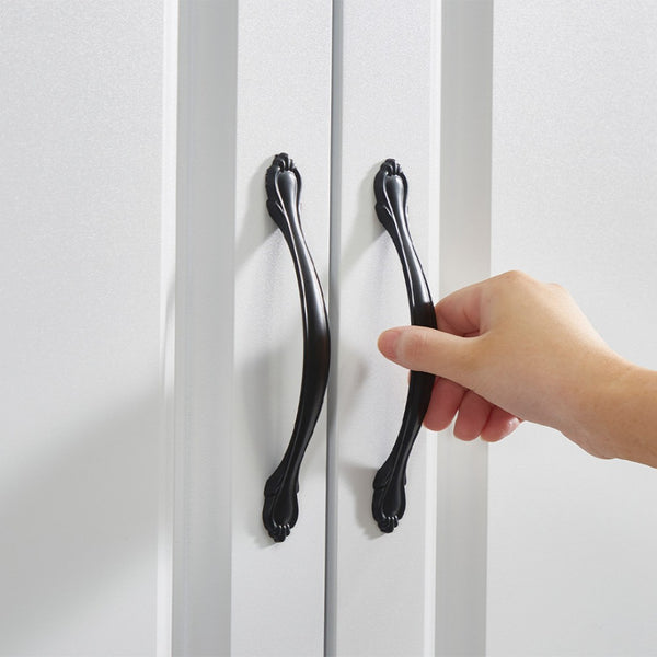 Homeroots 74" Elegant White Five-door Two-drawer Combo Dresser For Stylish Bedroom Storage Solutions  Manufactured Wood 568815