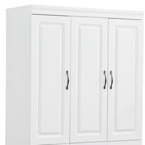 Homeroots 74" Elegant White Five-door Two-drawer Combo Dresser For Stylish Bedroom Storage Solutions  Manufactured Wood 568815