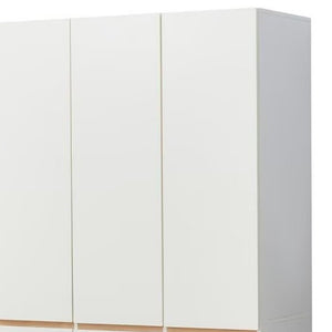 Homeroots 74" White Six Door Combo Dresser - Stylish Storage Solution With Durable Design For Organized Bedrooms  Manufactured Wood 568818