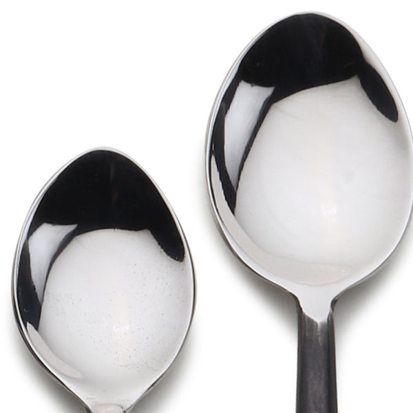 Homeroots Matte Black Stainless Steel Twenty Piece Hand Forged Flatware Set   568825