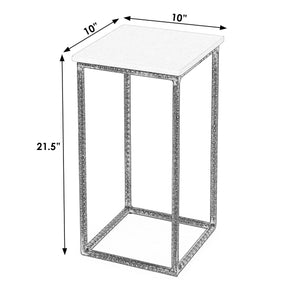 Butler Specialty Mabel Marble Accent Table With Hammered Iron Base - Stylish Addition For Your Living Room Decor White And Black Iron,Marble 5688389-butler