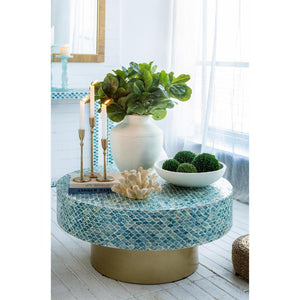 HomeRoots 16" White Terracotta Round Jug Vase - Hand-Painted Coastal Charm for Timeless Home Decor Accents 568850