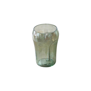 HomeRoots Set of Two Light Green Glass Vases with Modern Abstract Faces - Artistic Decor for Any Space 568860