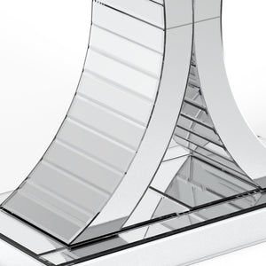 Homeroots 39" Silver Mirrored Glass Pedestal Console Table - Chic Entryway Accent For Any Room's Elegance!   568865