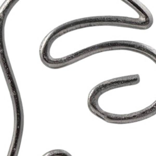 Homeroots Set Of Two Black And Silver Aluminum Tabletop Sculpture  Aluminum 568875