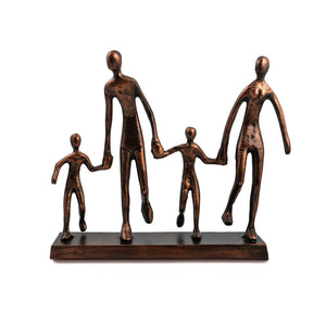 Homeroots 13" Copper Aluminum People Tabletop Sculpture  Aluminum 568878