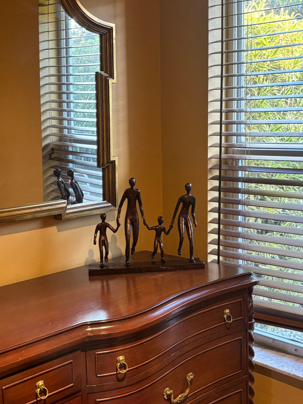 Homeroots 13" Copper Aluminum People Tabletop Sculpture  Aluminum 568878