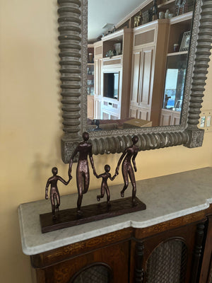 Homeroots 13" Copper Aluminum People Tabletop Sculpture  Aluminum 568878