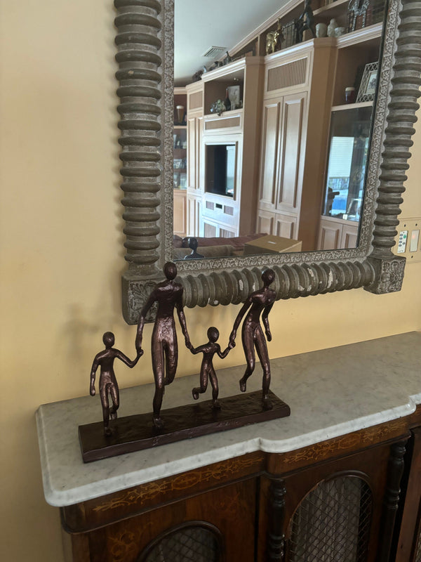 Homeroots 13" Copper Aluminum People Tabletop Sculpture  Aluminum 568878