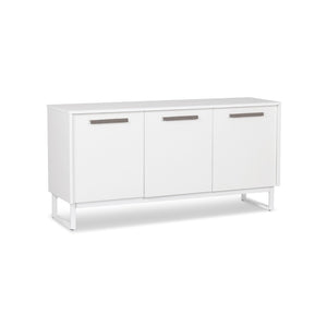 HomeRoots 59" Chic White Accent Cabinet with 6 Shelves – Stylish Storage Solution for Modern Spaces & Décor 568894