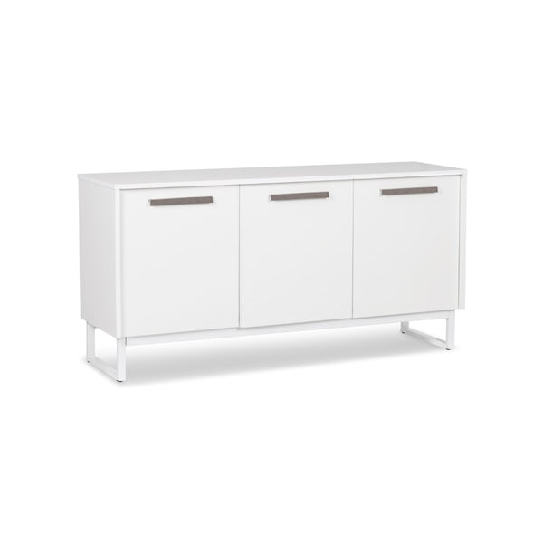 HomeRoots 59" Chic White Accent Cabinet with 6 Shelves – Stylish Storage Solution for Modern Spaces & Décor 568894