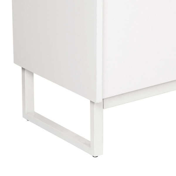 HomeRoots 59" Chic White Accent Cabinet with 6 Shelves – Stylish Storage Solution for Modern Spaces & Décor 568894