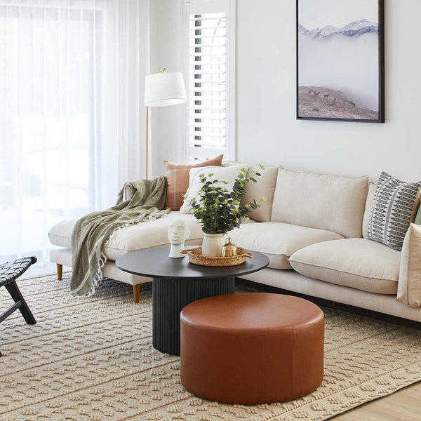 Homeroots 36" Black Solid Wood Round Pedestal Coffee Table - Stylish Design To Elevate Your Living Space Decor   568902