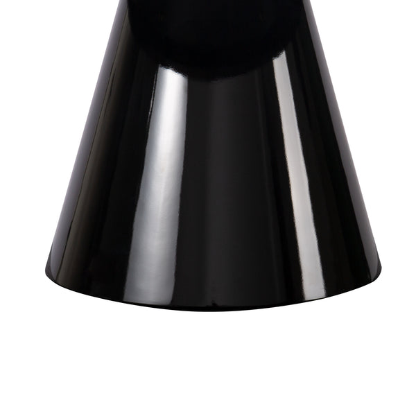 Homeroots 35" Black Wood Round Pedestal Coffee Table   568905