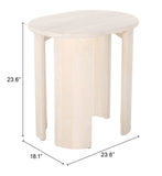 Risan Side Table Natural 109923 Zuo Modern