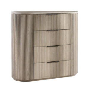 English Elm Leanna Four Drawer Oak Veneer Chest with Felt Lined Jewelry Tray for Bedroom B2756P506267