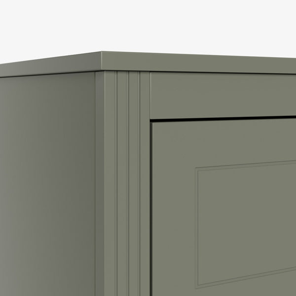 English Elm 6-drawer Double Dresser Solid Wood Legs Mid-century Modern Bedroom Storage Cabinet Olive W1445S00005