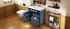 English Elm 30'' Modern Bathroom Vanity With Ceramic Sink, Stylish Storage, 2 Drawers & Tip-Out For Organization N710P250194C