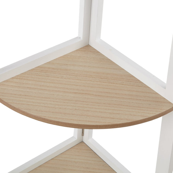 HomeRoots 67" White Wood Corner Bookcase - Elegant Five-Tier Display for Organized Storage and Stylish Decor 569061