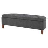 OSP Home Furnishings Jaycee Storage Bench Charcoal