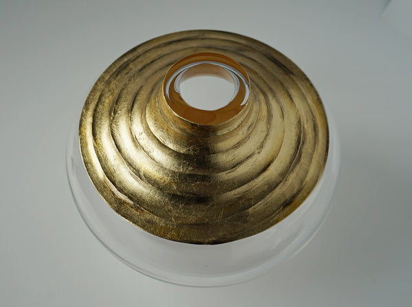 Homeroots 10" Clear And Gold Lead-free Crystal Vase – Modern Elegance For Your Home Décor And Floral Displays  Lead Free Crystal 569125