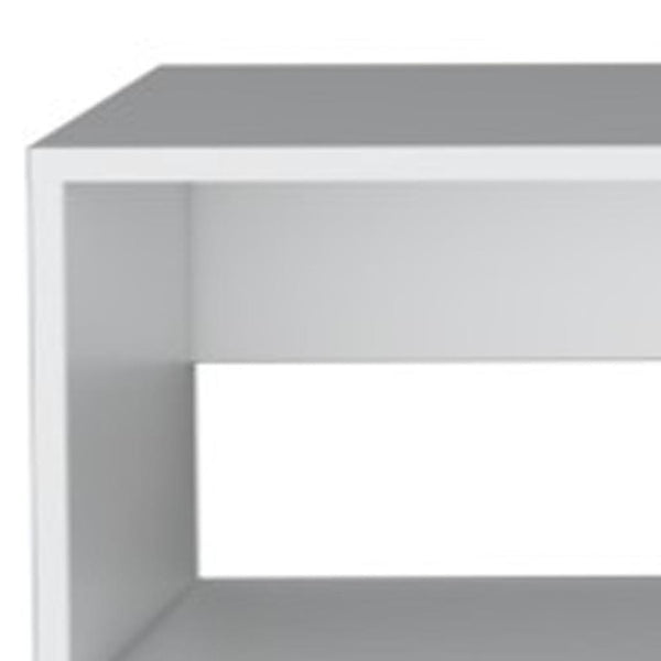HomeRoots 59" White Floating TV Stand - Modern Wall-Mounted Storage for Minimalist Living Rooms & Offices 569212