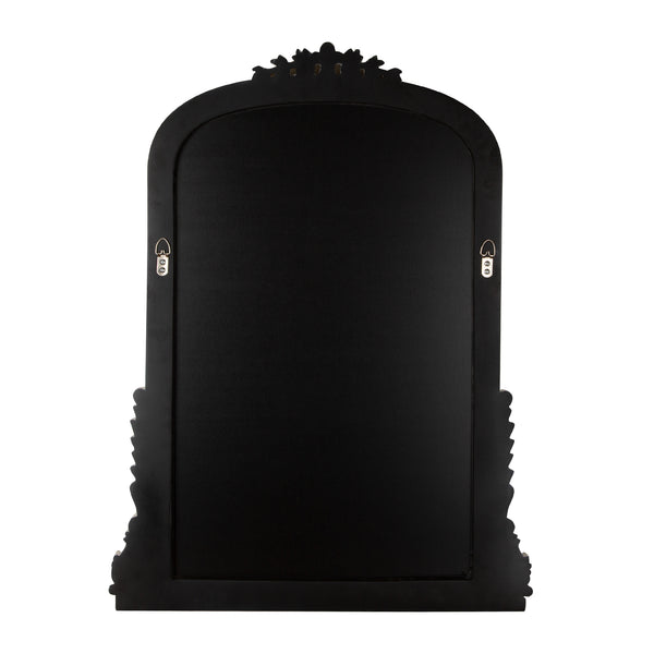 Homeroots 32" White Arch Baroque Framed Accent Mirror  Mirror 569261