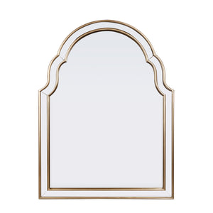 Homeroots 24" Gold Arch Metal Framed Accent Mirror  Mirror 569263