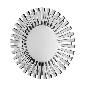 Homeroots 32" Silver Sunburst Unframed Accent Mirror  Mirror 569264