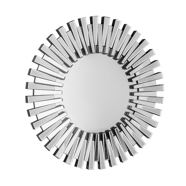 Homeroots 32" Silver Sunburst Unframed Accent Mirror  Mirror 569264