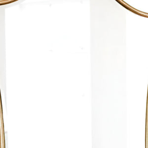 Homeroots 31" Gold Scalloped Metal Framed Accent Mirror  Mirror 569265