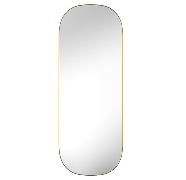 Homeroots 47" Gold Oval Framed Full Length Hanging Mirror  Mirror 569266