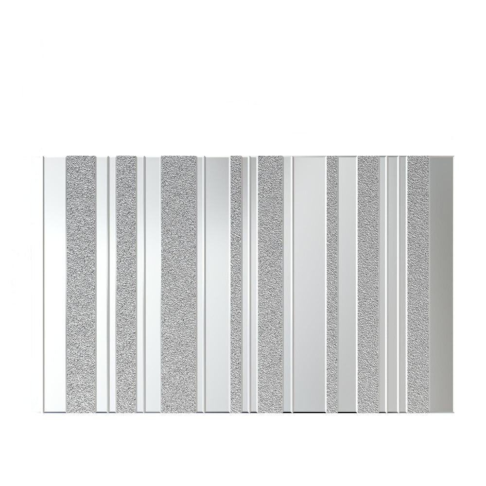 Homeroots 30" Clear And Silver Unframed Venetian Accent Mirror With Faux Crystal  Mirror 569268