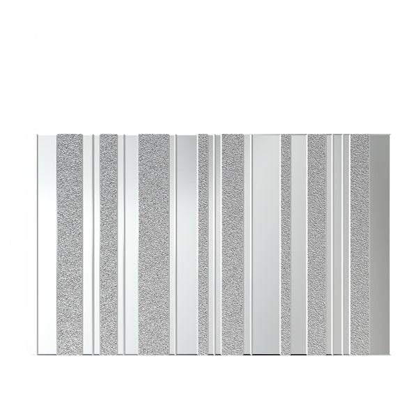 Homeroots 30" Clear And Silver Unframed Venetian Accent Mirror With Faux Crystal  Mirror 569268