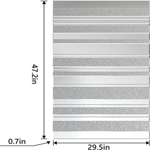 Homeroots 30" Clear And Silver Unframed Venetian Accent Mirror With Faux Crystal  Mirror 569268