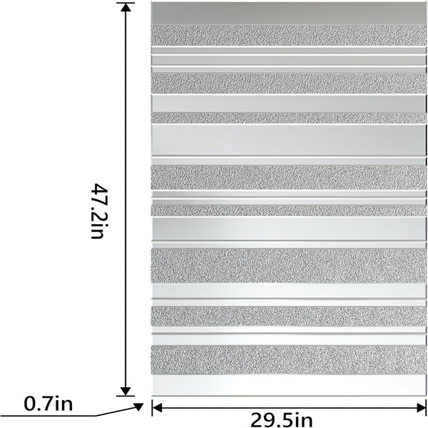 Homeroots 30" Clear And Silver Unframed Venetian Accent Mirror With Faux Crystal  Mirror 569268
