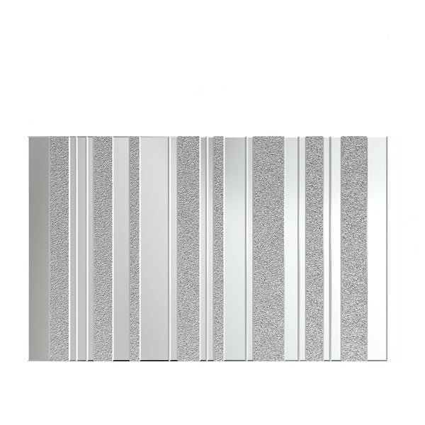 Homeroots 30" Clear And Silver Unframed Venetian Accent Mirror With Faux Crystal  Mirror 569268