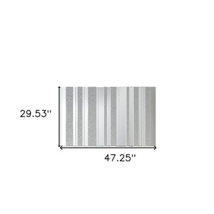 Homeroots 30" Clear And Silver Unframed Venetian Accent Mirror With Faux Crystal  Mirror 569268