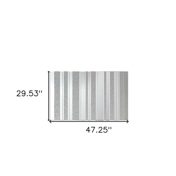 Homeroots 30" Clear And Silver Unframed Venetian Accent Mirror With Faux Crystal  Mirror 569268